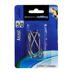 Anzol para Pesca Nr. 5/0 com 5 Peças - Western Fishing ANB 5.0