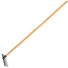 Ancinho Metálico Curvo Leve 14 dentes com Cabo de Madeira 145 cm - Tramontina 77101644 Ancinho Metálico Curvo Leve 14 dentes com Cabo de Madeira 145 cm - Tramontina 77101644