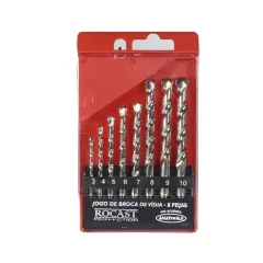 Jogo de Brocas Widea Metal Duro DIN8039 8 peças 3,0 a 10,0mm - Rocast 16,0021