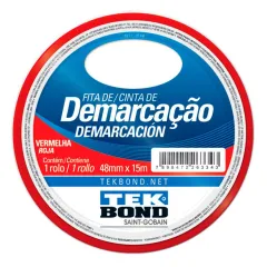 Fita de Demarcação Vermelha 48MM x 15M -  Tekbond 21221048200