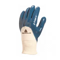 Luva de Algodão com Revestimento 3/4 de Borracha Nitrílico 250mm - Deltaplus NI15009