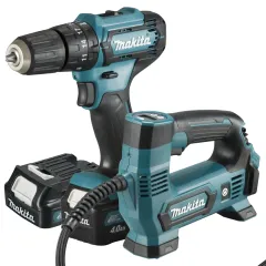 Kit Paraf./Furadeira de Imp. à Bateria + Mini Compressor + Bolsa - Makita KITHP333+MP100 Kit Paraf./Furadeira de Imp. à Bateria + Mini Compressor + Bolsa - Makita KITHP333+MP100