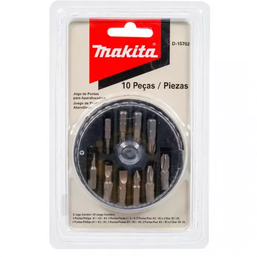 Jogo de Bits 25 MM com 10 peças - Makita D-15702