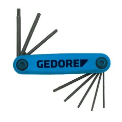 Jogo de Chaves Allen Tipo Canivete Perfil Tork com 8 Peças T6 a T25 - Gedore 024660 Jogo de Chaves Allen Tipo Canivete Perfil Tork com 8 Peças T6 a T25 - Gedore 024660