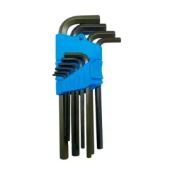 Jogo de Chaves Allen Hexagonais Longas Tipo L com 10 peças 1/8 Jogo de Chaves Allen Hexagonais Longas Tipo L com 10 peças 1/8