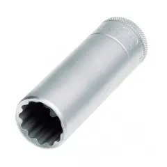 Soquete Estriado Longo 24 MM Encaixe de 1/2 Soquete Estriado Longo 24 MM Encaixe de 1/2