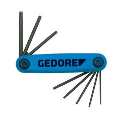 Jogo de Chaves Allen Tipo Canivete Perfil Tork com 8 Peças T6 a T25 - Gedore 024660 Jogo de Chaves Allen Tipo Canivete Perfil Tork com 8 Peças T6 a T25 - Gedore 024660