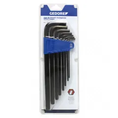 Jogo de Chaves Allen Hexagonais Longa Tipo L com 7 Peças 2 MM a 8 MM - Gedore 012301 Jogo de Chaves Allen Hexagonais Longa Tipo L com 7 Peças 2 MM a 8 MM - Gedore 012301