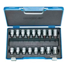 Jogo de Chaves Soquete Tork 17 Peças T20 à T 60 e E10 à E24 - Gedore 024795 Jogo de Chaves Soquete Tork 17 Peças T20 à T 60 e E10 à E24 - Gedore 024795