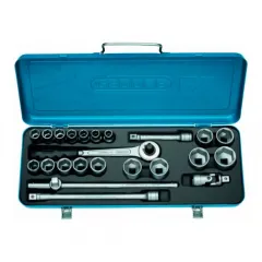 Jogo de Soquetes Sextavados e Acessórios Com 23 Peças 3/8 a 1.1/4 Encaixe de 1/2''- Gedore 015502 Jogo de Soquetes Sextavados e Acessórios Com 23 Peças 3/8 a 1.1/4 Encaixe de 1/2''- Gedore 015502