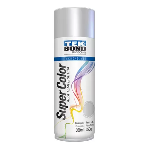 Tinta Spray Aluminio Alta Temperatura 350Ml / 250G - Tekbond 23261006900