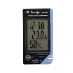 Relógio Termo Higrômetro Interno e Externo - Minipa MT-242 