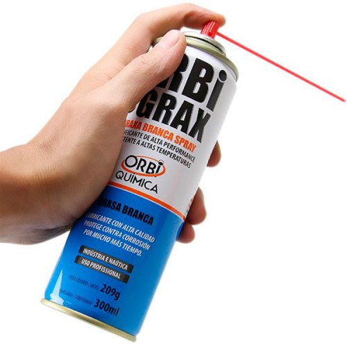 Graxa Branca Spray 300ml OrbiGrax - Orbi Química 1539 