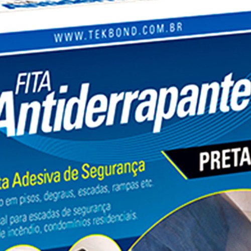 Fita Antiderrapante Preta 50mm x 5m - Tekbond 21161050501