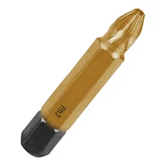 Bits de Fenda Cruzada PH1 Encaixe de 1/4