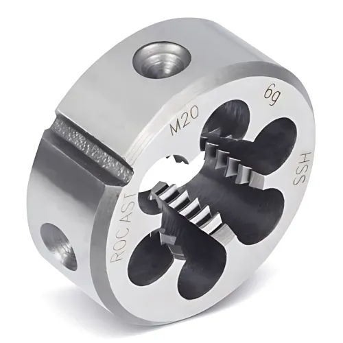 Cossinete Manual em Aço Rápido de Rosca Métrica Fina MF10 Passo 1,25 - Rocast 13,0026