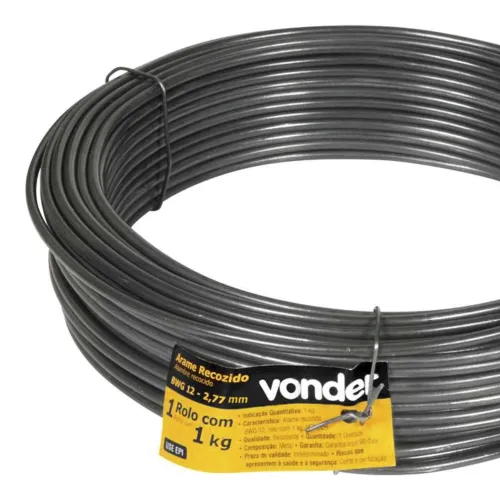 Arame Recozido BWG 12 (2,77 mm) com 1 kg - Vonder 74.55.01.2000