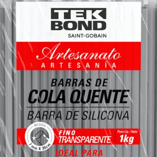 Cola Quente Bastão Fino Transparente 1Kg - Tekbond 20921011000