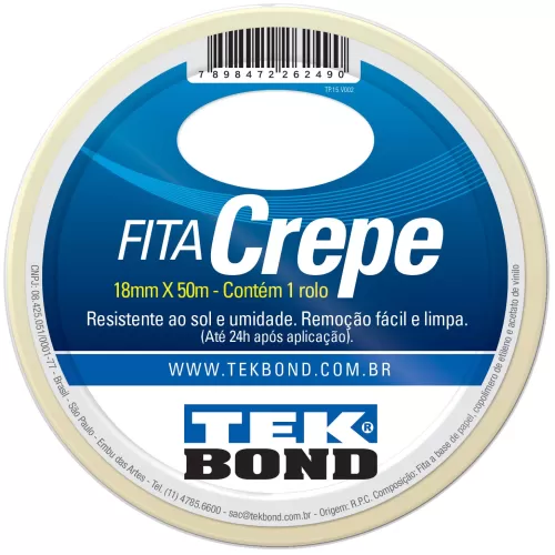 Fita Crepe ATB 18MM x 50MT - Tekbond 21111018500