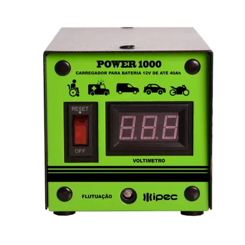 Carregador de Bateria Power 1000 14V 2A Bivolt - IPEC A2345