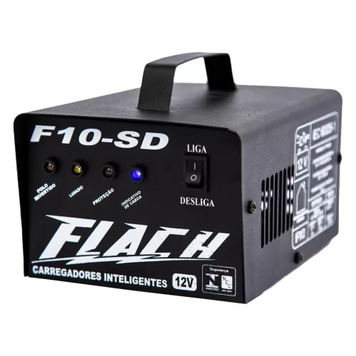 Carregador de Bateria 10A 14V Bivolt - Flach F10 SD