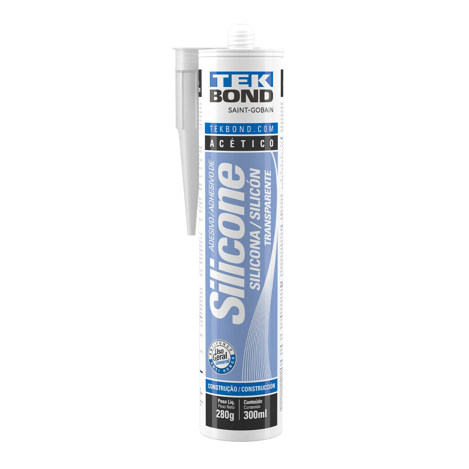 Silicone Acético Incolor 280g - Tekbond 22034002000