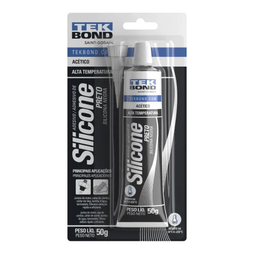 Adesivo de Silicone Acetico 50 g Preto - Tekbond 22044001202