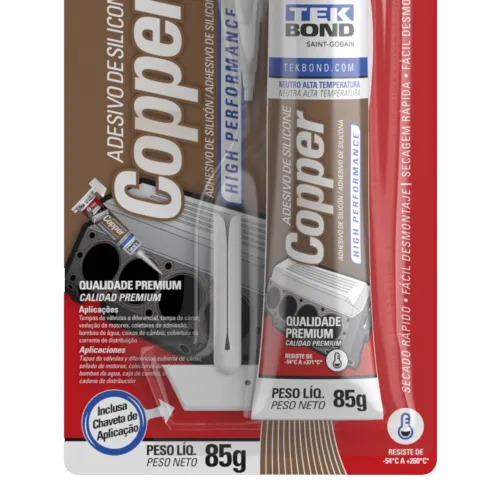 Adesivo de Silicone Neutro de Alta Performance Oximico Cobre 85 g -  Tekbond 22108502300