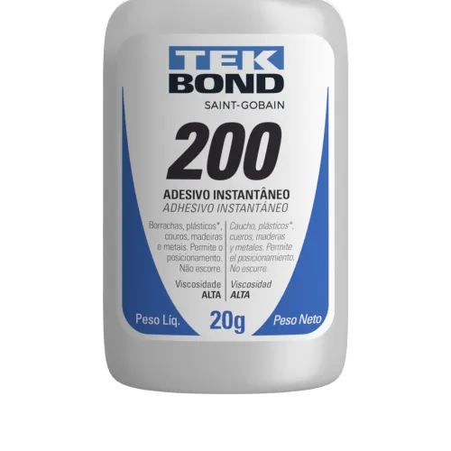 Adesivo Instantâneo 200 Incolor com Bico Anti-entupimento 20 g - Tekbond 20501002800 Adesivo Instantâneo 200 Incolor com Bico Anti-entupimento 20 g - Tekbond 20501002800