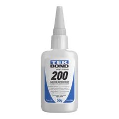 Adesivo Instantâneo 200 Incolor com Bico Anti-entupimento 50 g - Tekbond 20501002500 Adesivo Instantâneo 200 Incolor com Bico Anti-entupimento 50 g - Tekbond 20501002500