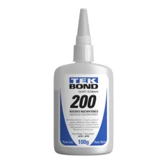 Adesivo Instantâneo 200 Incolor com Bico Anti-entupimento 100 g - Tekbond 20501002700 Adesivo Instantâneo 200 Incolor com Bico Anti-entupimento 100 g - Tekbond 20501002700