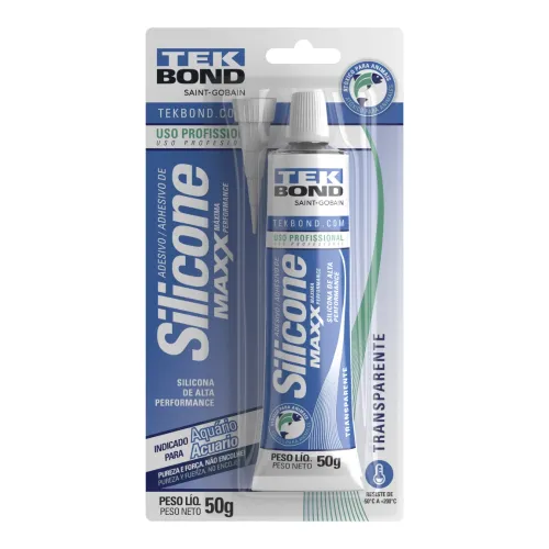 Adesivo de Silicone Acético Maxx Atóxico 50g Transparente - Tekbond 22161005000
