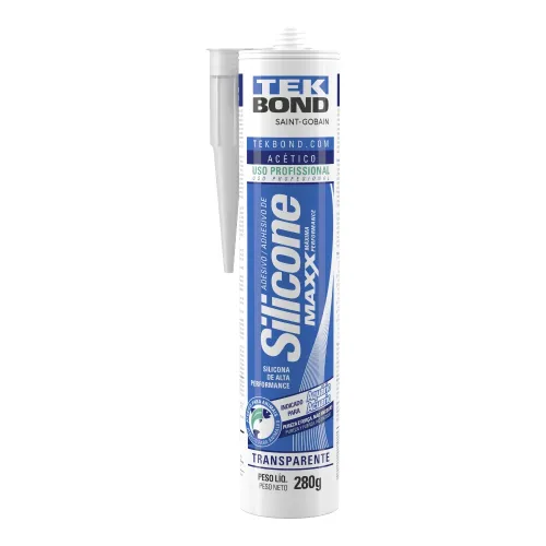 Adesivo de Silicone Acético Maxx Atóxico 280g Transparente - Tekbond 22161028000