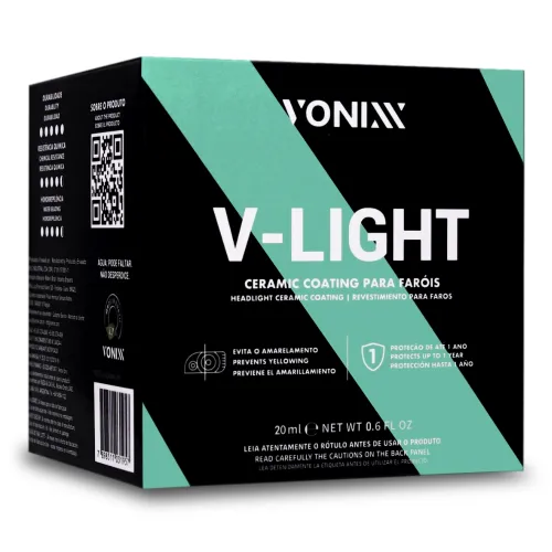 Vitrificador e Recuperador de Faróis Amarelados V-Light 20ml - Vonixx 2018002 Vitrificador e Recuperador de Faróis Amarelados V-Light 20ml - Vonixx 2018002
