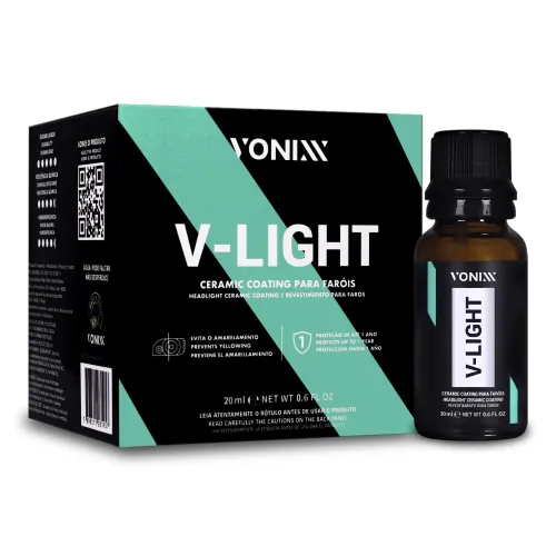 Vitrificador e Recuperador de Faróis Amarelados V-Light 20ml - Vonixx 2018002 Vitrificador e Recuperador de Faróis Amarelados V-Light 20ml - Vonixx 2018002