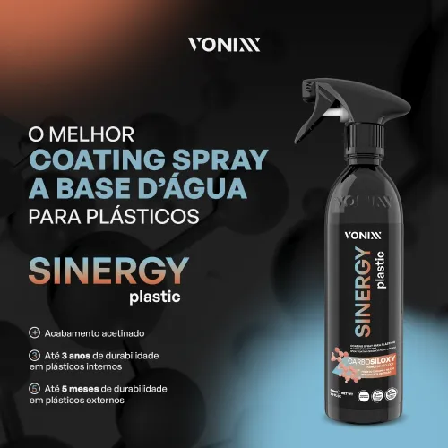 Coating Spray de Silitização Carbosiloxy para Plásticos Sinergy Plastic 500 ml - Vonixx 2009058 Coating Spray de Silitização Carbosiloxy para Plásticos Sinergy Plastic 500 ml - Vonixx 2009058