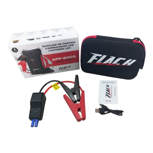 Auxiliar de Partida Portátil 800A 12V - Flach APF-800A Auxiliar de Partida Portátil 800A 12V - Flach APF-800A