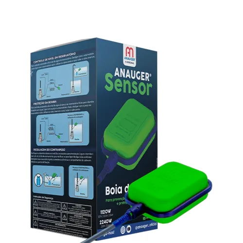 Boia de Nível para Bombas 1,2m 25A - Anauger Sensor Power