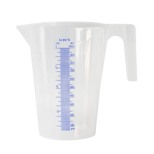 Jarra para Calibração Graduada em Polietileno Branca 1000ml - Bremen 2163