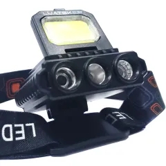 Lanterna de Cabeça de Sensor com COB e LED - Luatek LT-390 Lanterna de Cabeça de Sensor com COB e LED - Luatek LT-390
