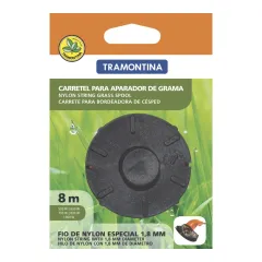 Carretel 1 Fio de Nylon 1,8 mm para Aparador de Grama com 8 m de Comprimento - Tramontina 78799463 Carretel 1 Fio de Nylon 1,8 mm para Aparador de Grama com 8 m de Comprimento - Tramontina 78799463