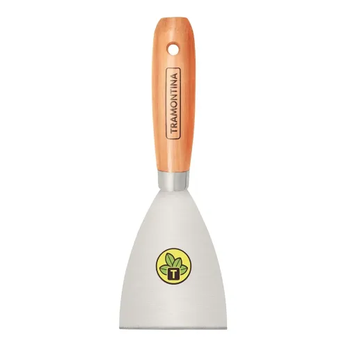 Espátula Metálica Rígida 8 cm com Cabo de Madeira - Tramontina 77394085