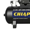 Compressor de Ar com 2 Estágios e Alta Pressão 175 psi 20 pcm 200L 5HP Trifásico 220/380V IP21 - Chiaperini 00688