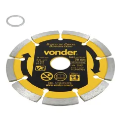 Disco de Corte Diamantado Segmentado 110 mm x 20 mm - Vonder 12.68.300.000