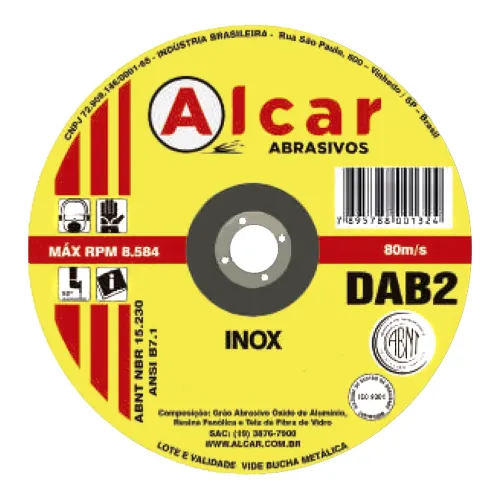 Disco de Corte Inox DAB-2 4.1/2