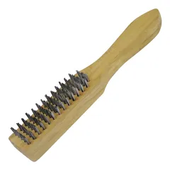 Escova Manual com Cerdas de Aço 5 Fileiras para Lima com Cabo de Madeira - Vonder 35.99.000.200