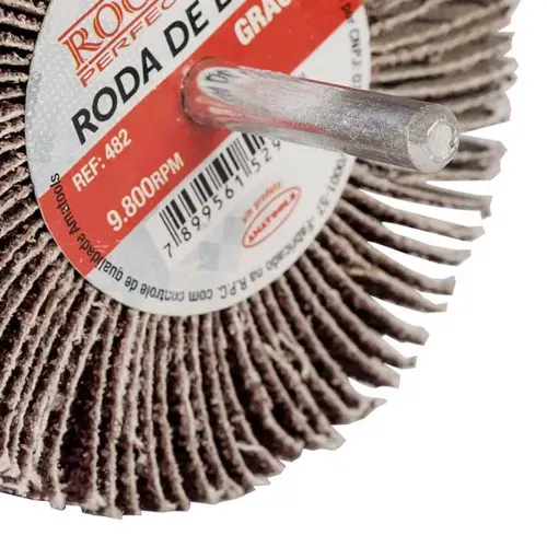 Roda de Lixa com Haste 40 x 20mm Grão 120 - Rocast 482,0006