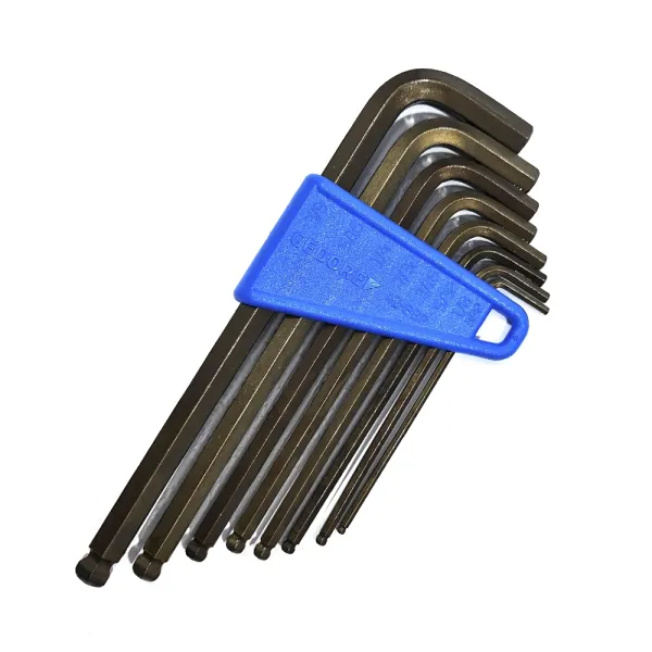 あし Jogo de Chaves Allen Hexagonais Abauladas Longas com 8 Peças 3/32