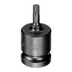 Chave Soquete Hexalobular Curta de Impacto Tipo Tork T50 Encaixe de 1/2 Chave Soquete Hexalobular Curta de Impacto Tipo Tork T50 Encaixe de 1/2