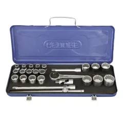 Jogo de Soquete Estriado de 10 à 32 MM e Acessórios Encaixe de 1/2 Jogo de Soquete Estriado de 10 à 32 MM e Acessórios Encaixe de 1/2